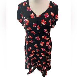 City Chic Black Garment with Coral Accent